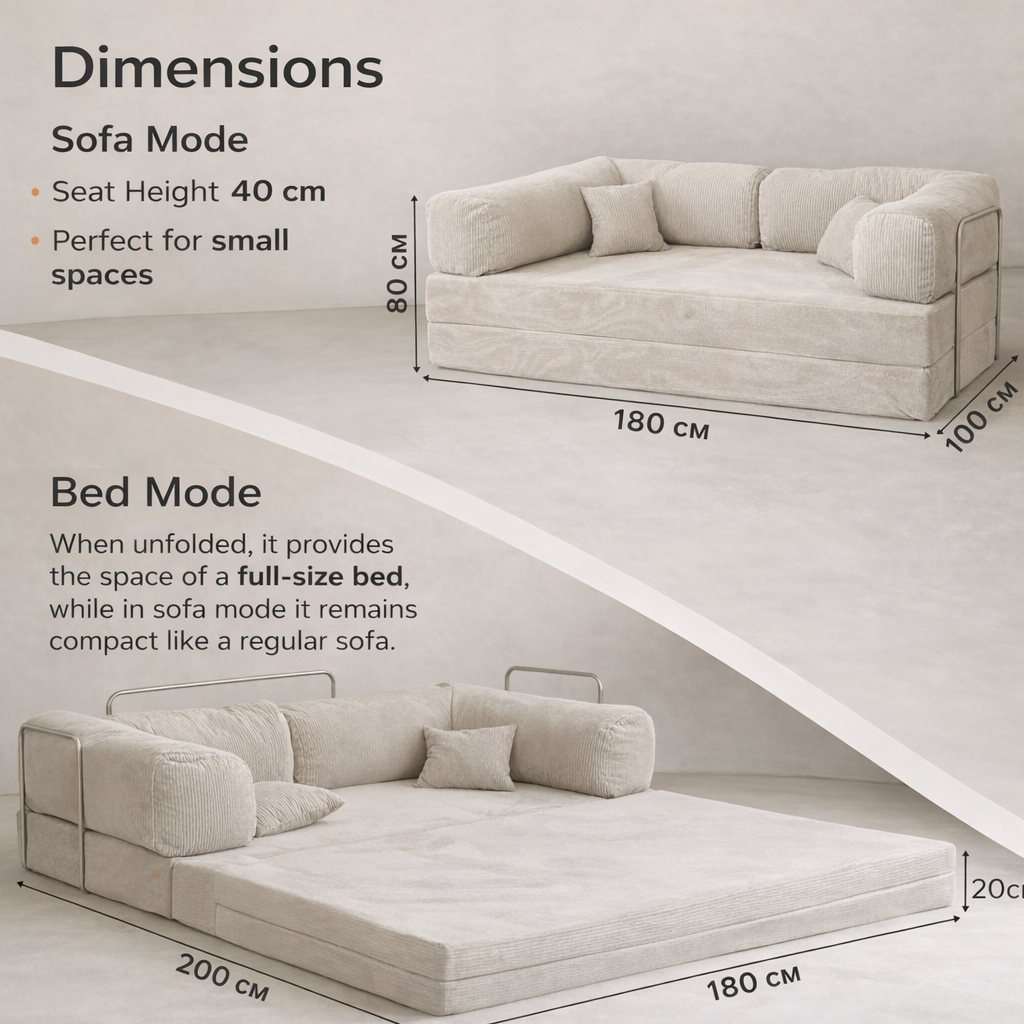 NORA Compact Convertible Sofa