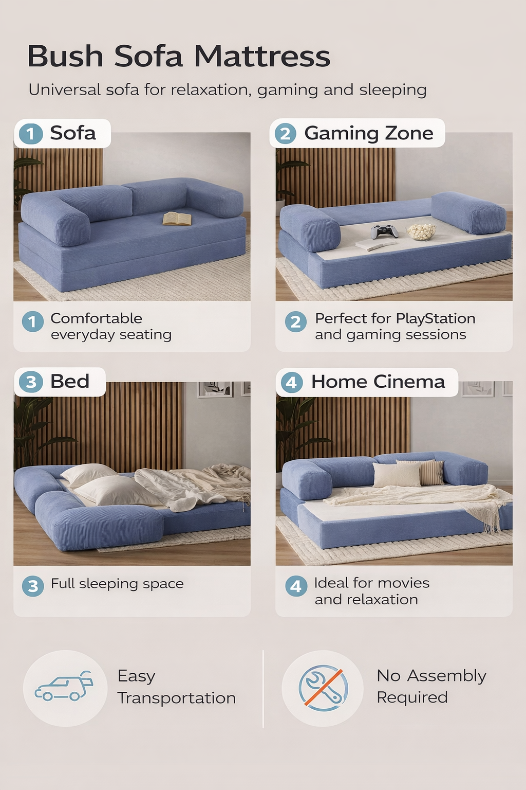 ELIN Convertible Sofa-Mattress