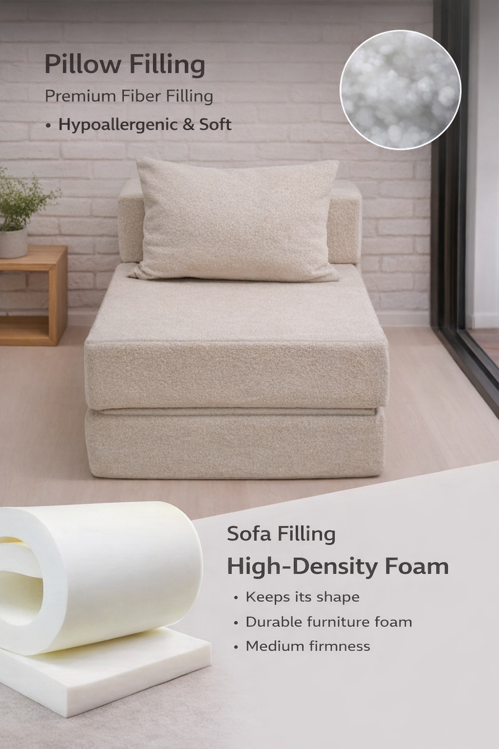 AURA Convertible Pouf