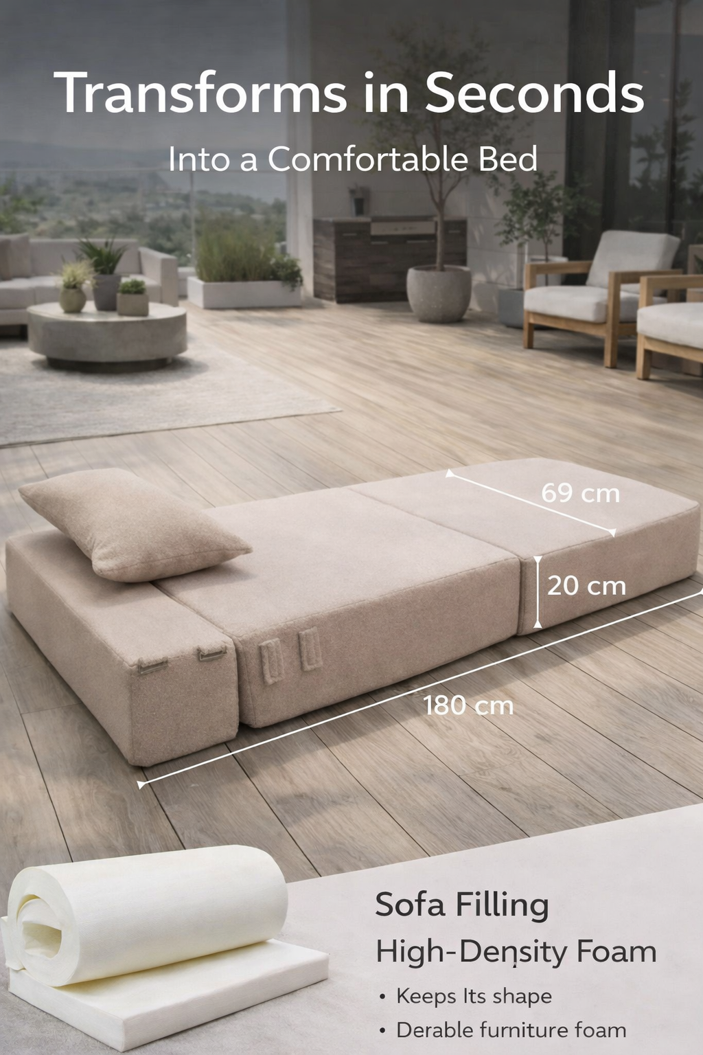 AURA Convertible Pouf