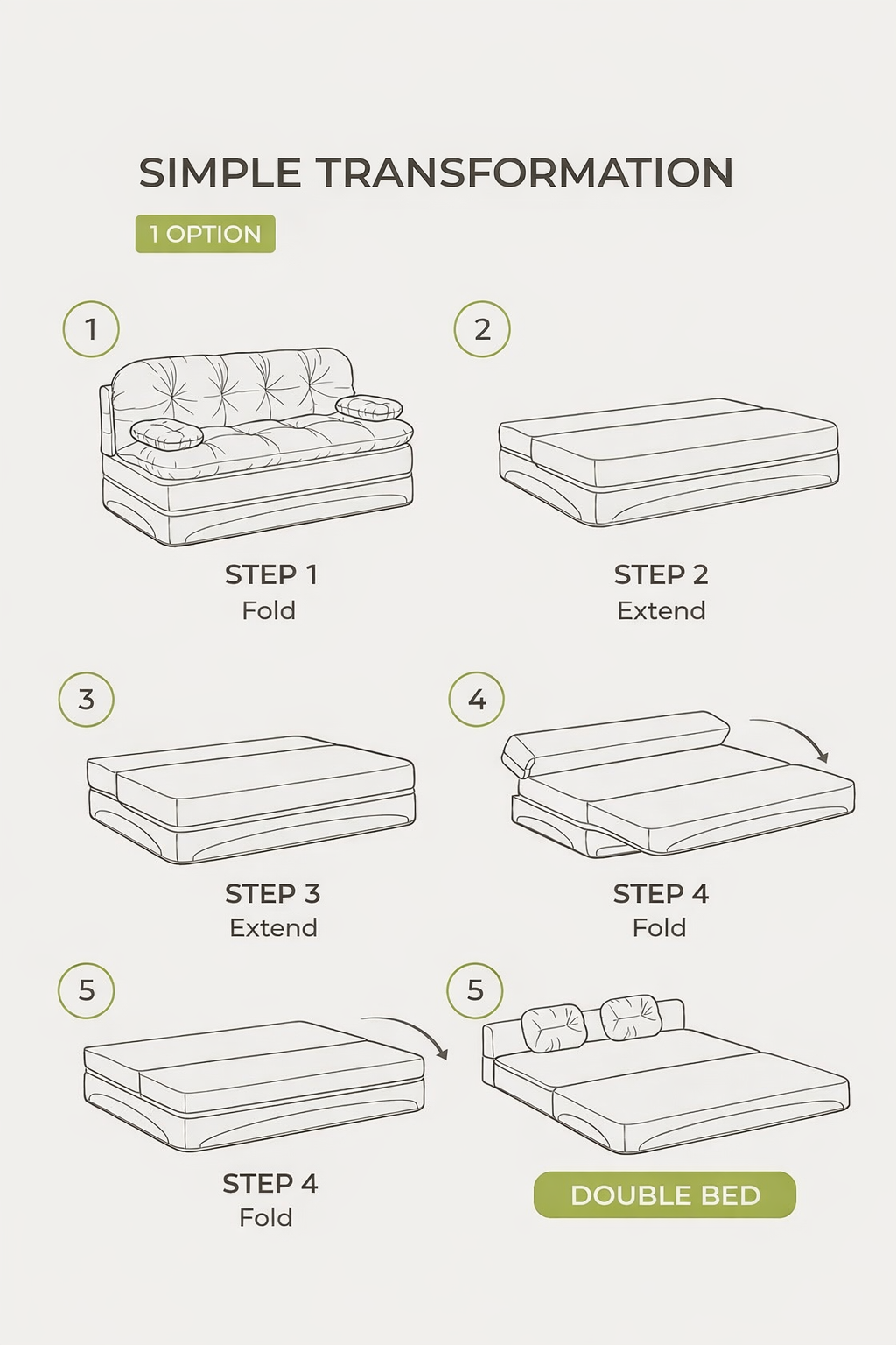 RAUM Loft Convertible Sofa