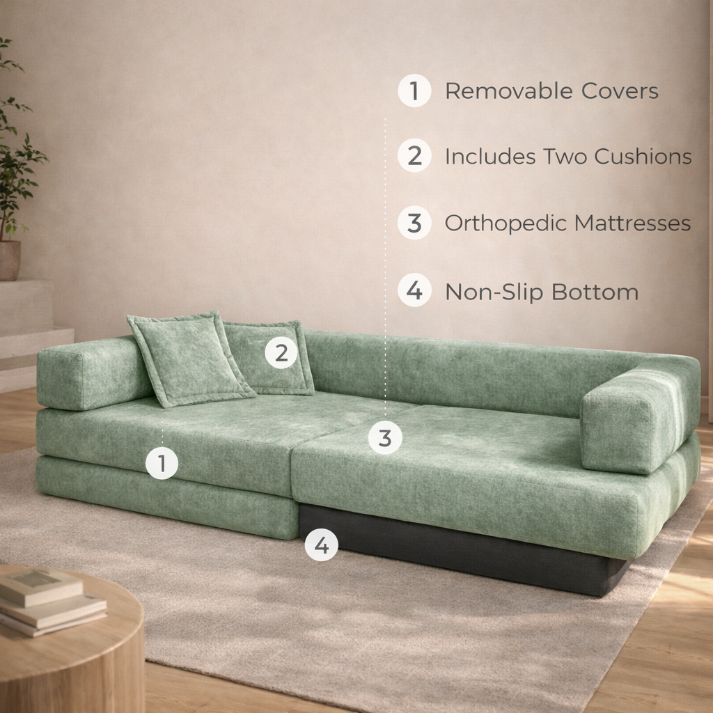 LUVRA Modular Lounge Sofa — High Resilience Foam