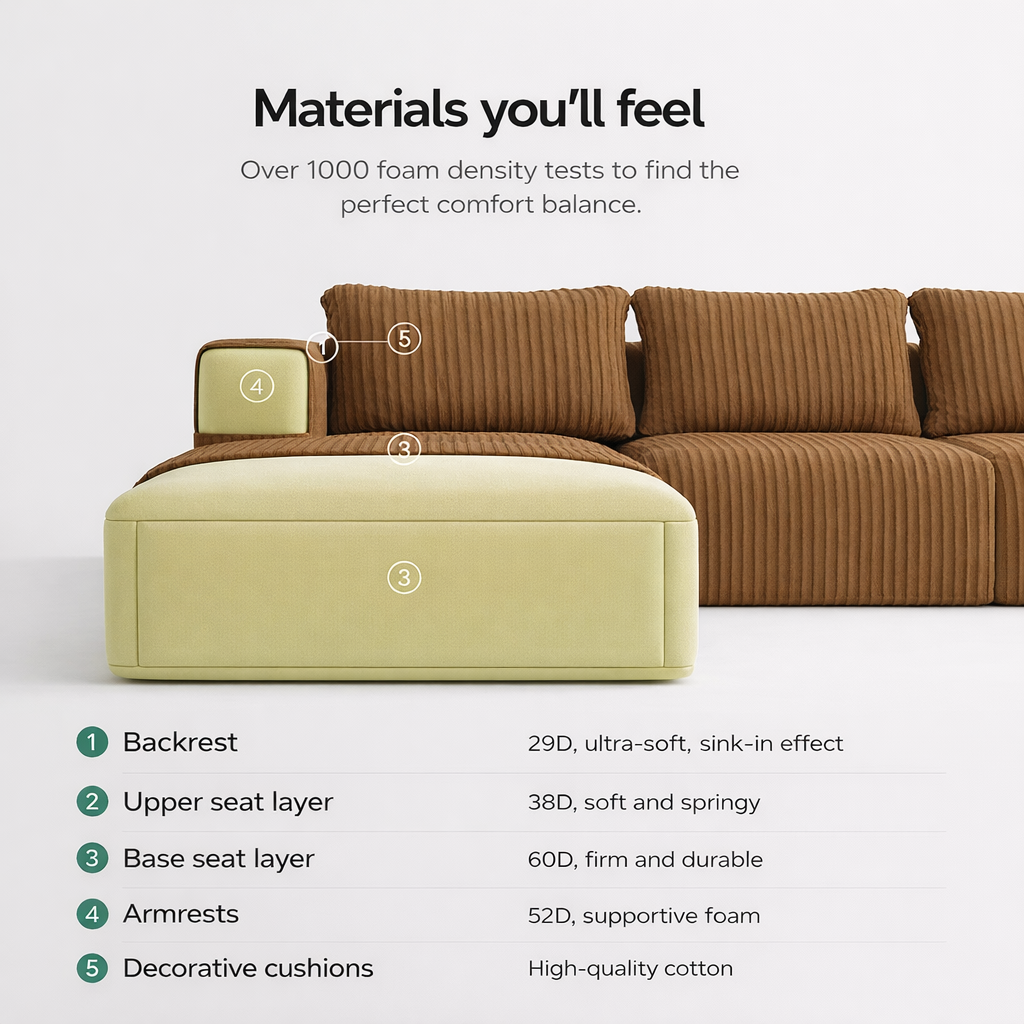 TERRA Modular Corduroy Sofa